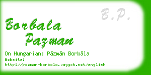borbala pazman business card